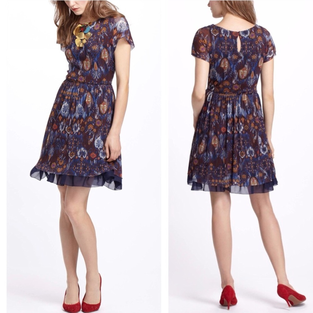 ANTHROPOLOGIE CARAZ IKAT DRESS BY WESTON WEAR